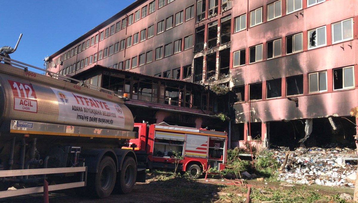 Adana'daki eski devlet hastanesi yangınıyla ilgili 2 çocuğa gözaltı