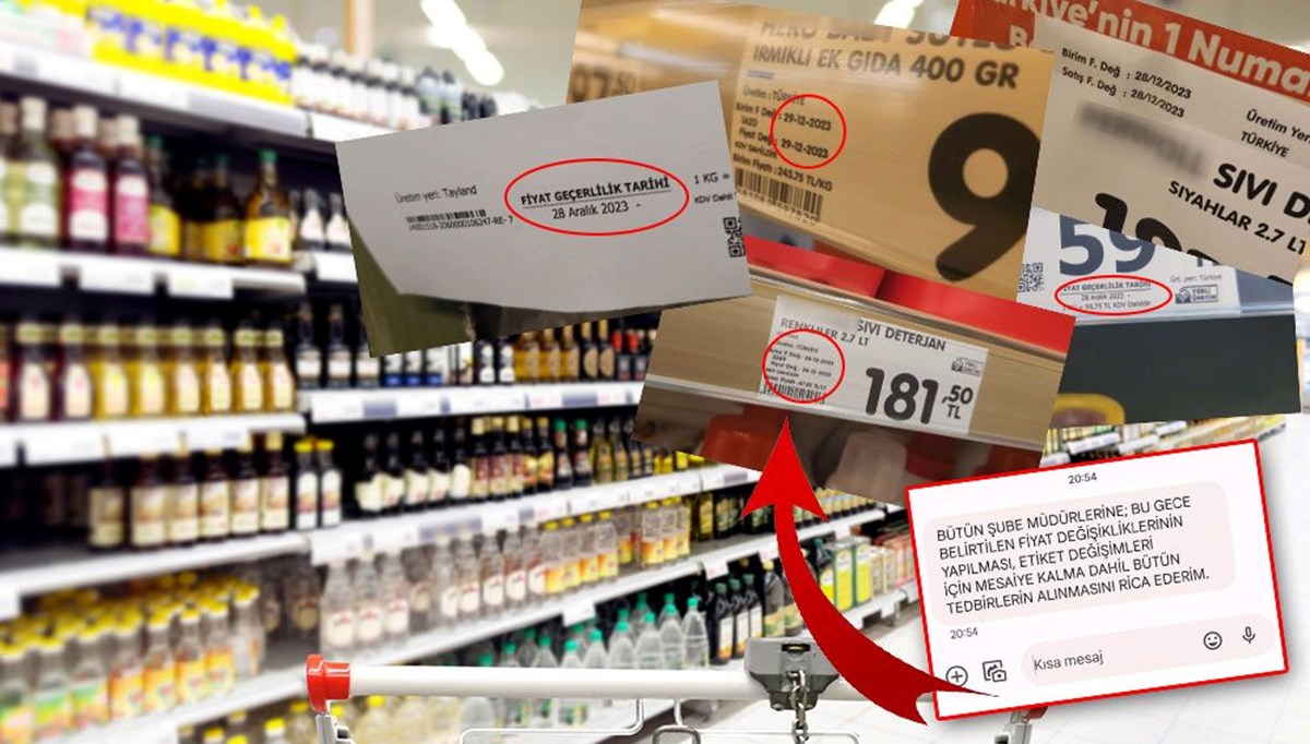 Asgari ücretten sonra marketlerde etiket değiştirme mesaisi