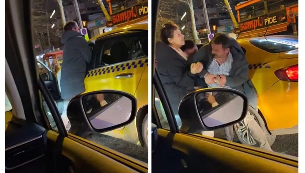 İstanbul'da taksici-müşteri kavgası kamerada: ''Seni almak zorunda mıyım?''