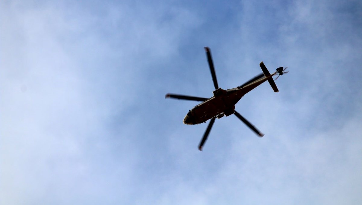 Ormanda mahsur kalan kadın helikopter ile kurtarıldı
