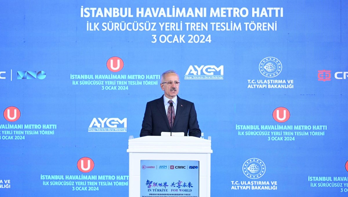İstanbul Havalimanı metrosu sürücüsüz yerli tren seti raylara çıkmaya hazır