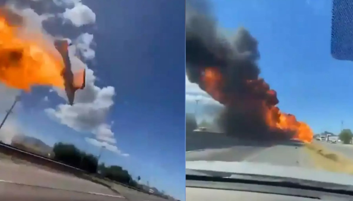 Şili'de yangın söndürme uçağı otoyola düştü