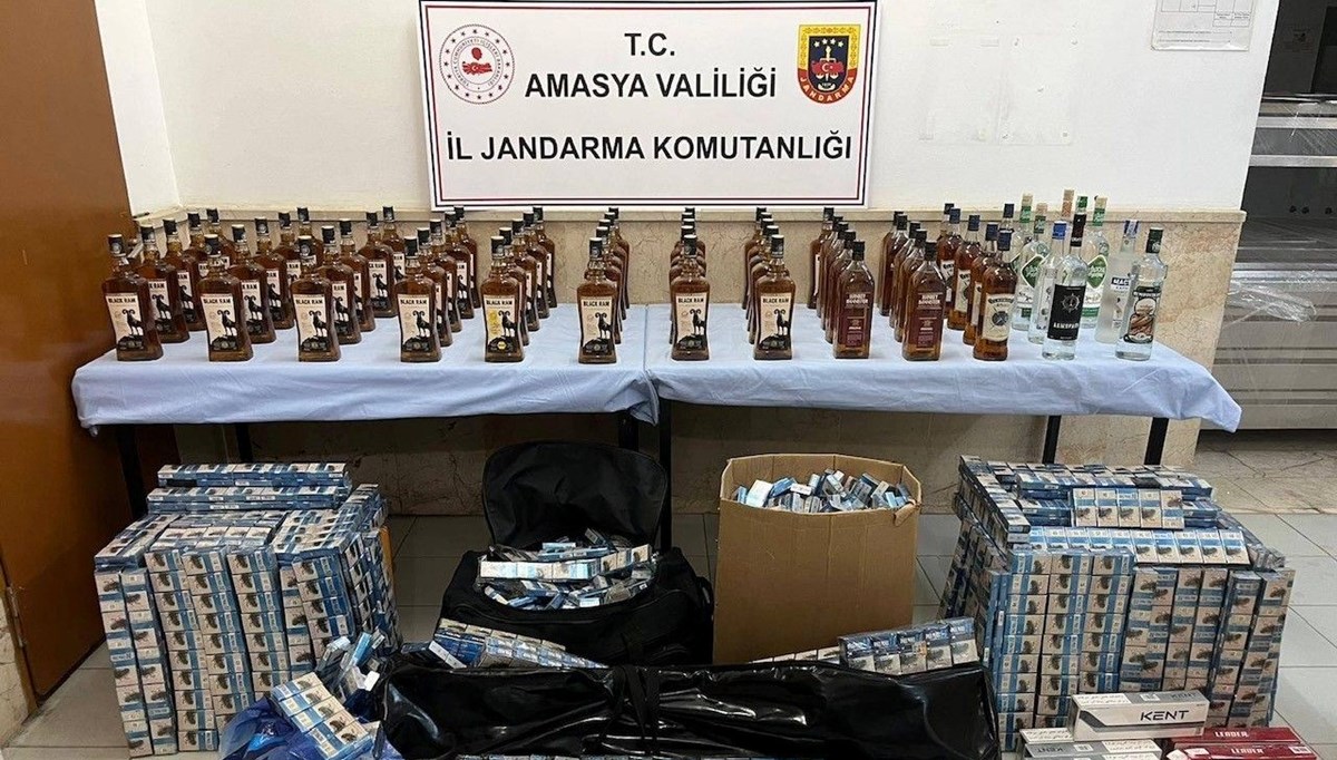 Amasya’da sahte içki ve kaçak sigara operasyonu