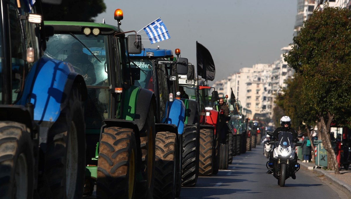 Avrupa'da çiftçi protestoları: Yunanistan-Türkiye sınırında eylem