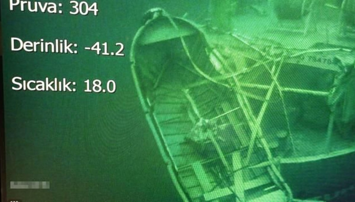Marmara'da batan gemiden yeni görüntü