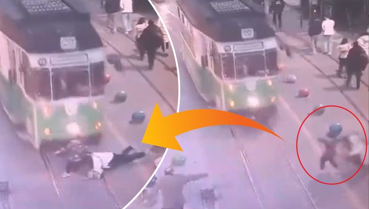 Torununu kurtarmak isterken tramvayın altında kalarak hayatını kaybetmişti: Kaza anı kamerada