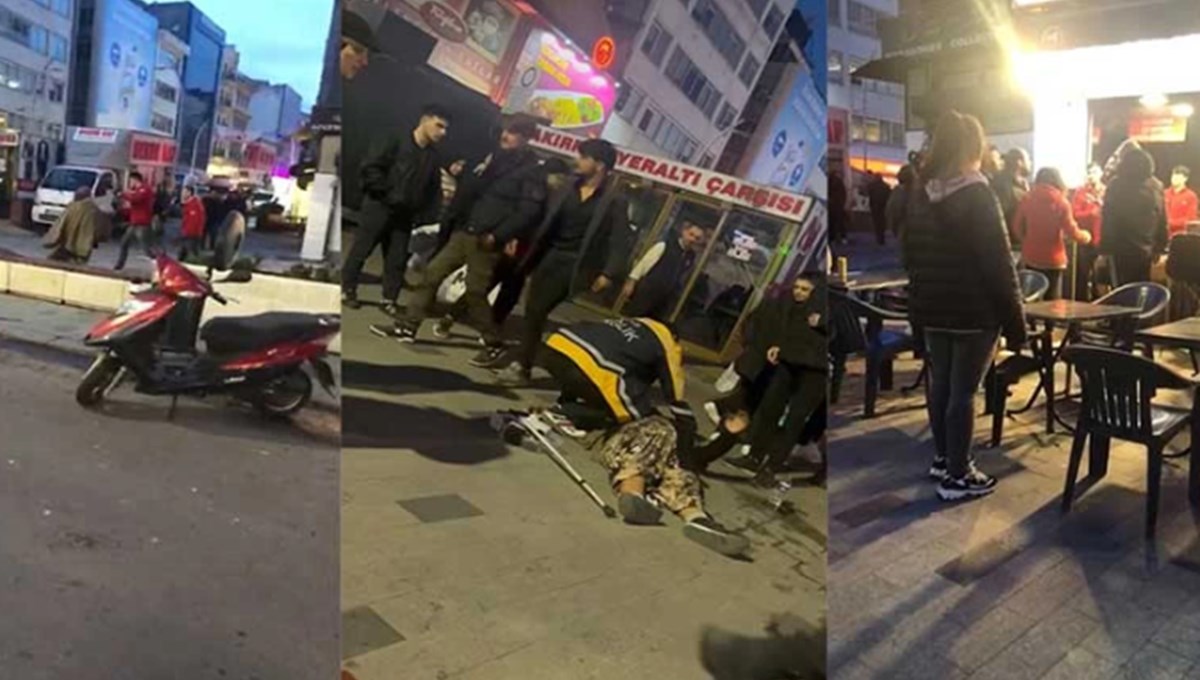 İstanbul'da koltuk değnekli yaşlı kadını ittirerek yere düşürdü