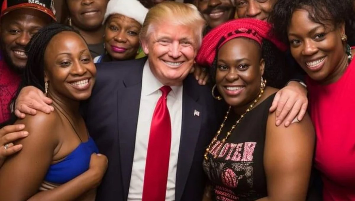 Yapay zekadan Trump görselleri: Sahte fotoğraflarda siyahilerle birlikte görüldü