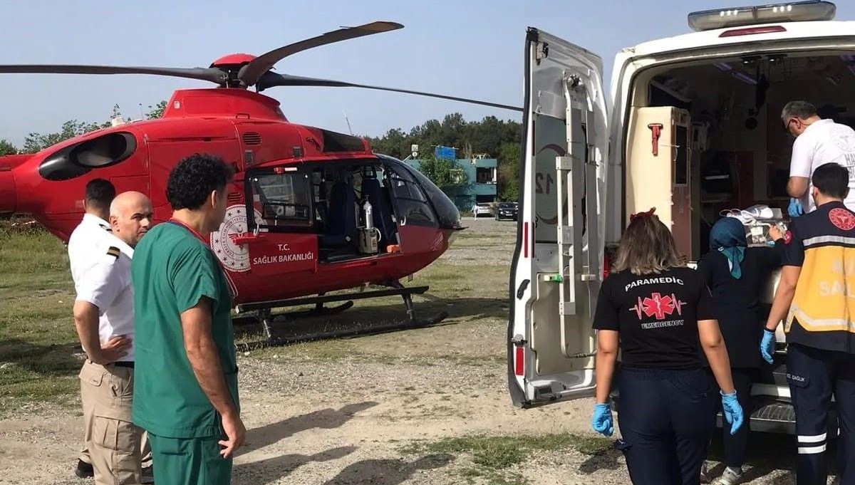 Kalp hastası bebek, ambulans helikopterle Ankara'ya sevk edildi