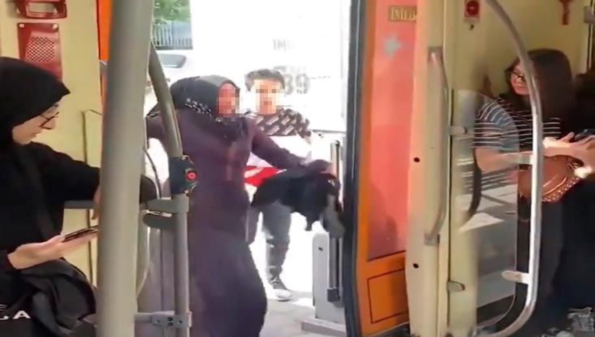 Tramvayı birbirine katan kadın gözaltına alındı