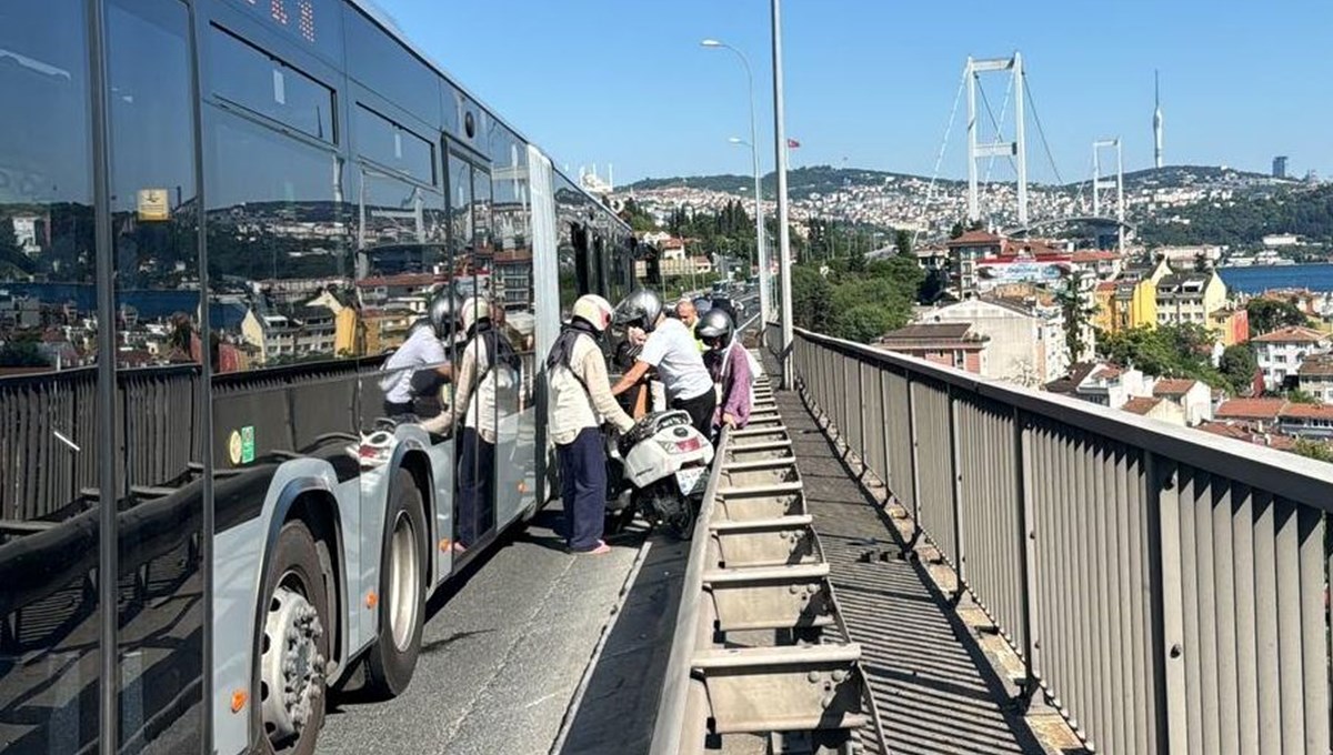 15 Temmuz Şehitler Köprüsü'nde trafiği kilitleyen kaza