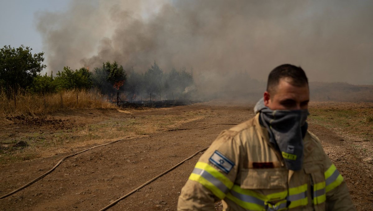Hizbullah'ın füzeleri İsrail'in kuzeyinde yangına yol açtı