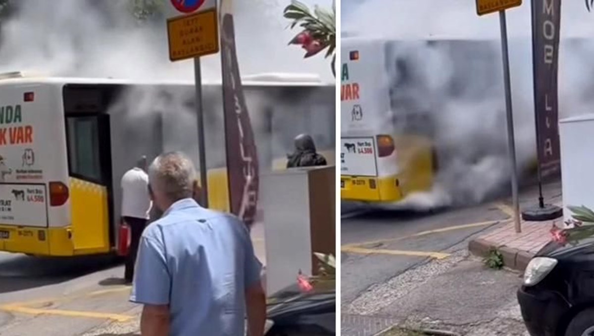 İETT otobüsünde yangın paniği: Dumanlar yükseldi, yolcular tahliye edildi