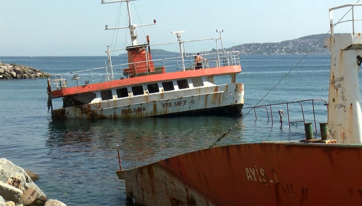 Maltepe'deki batık gemiler çocukların yeni oyun alanı