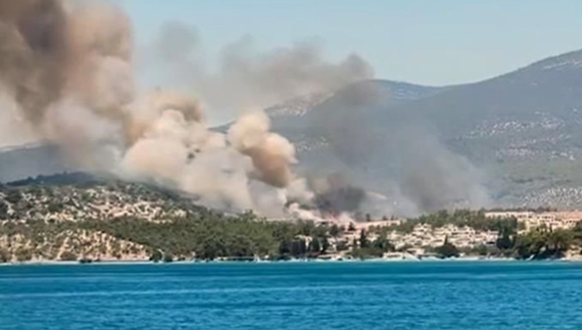 Muğla Milas’ta yerleşim bölgesine yakın noktada orman yangını: Alevlerin önü kesildi