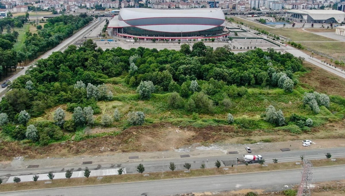 Samsunspor stadı yol düzenleme çalışmaları başladı