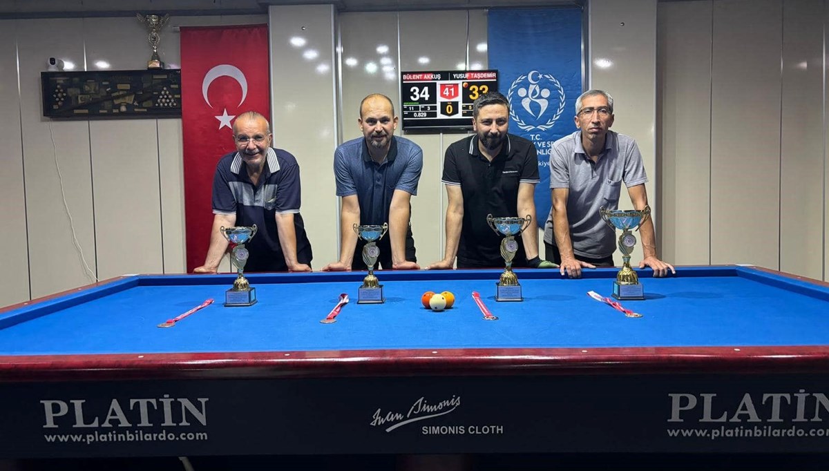 15 Temmuz 3 Bant Bilardo Turnuvası sona erdi