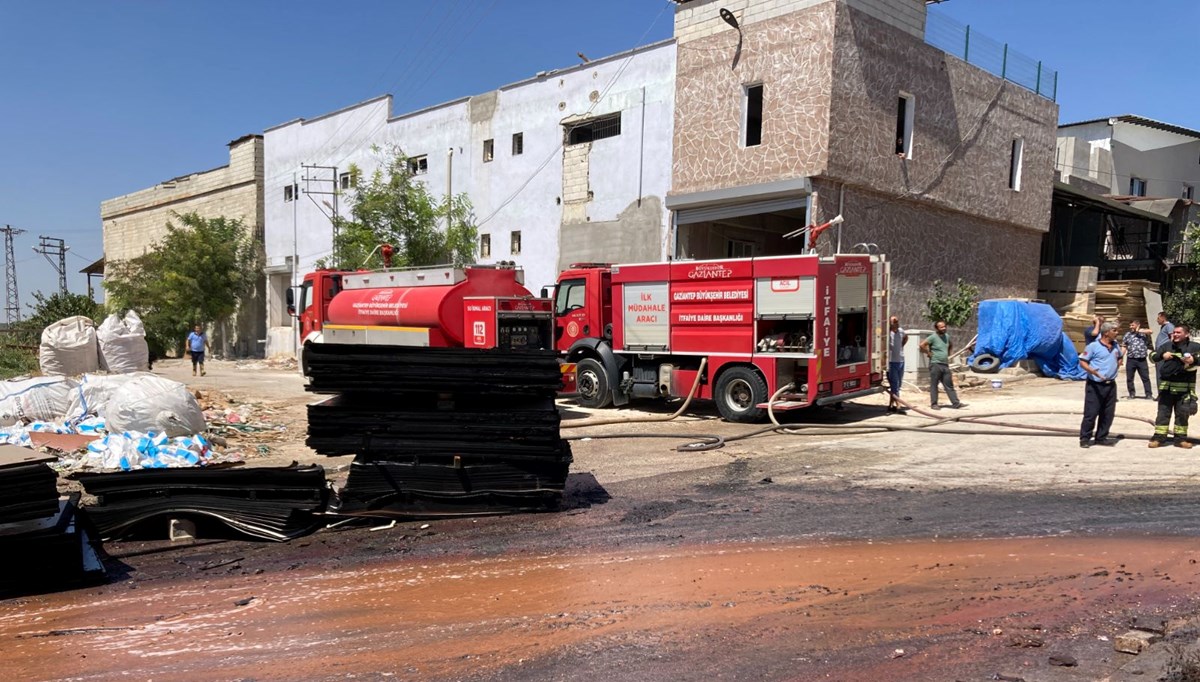 Gaziantep'te fabrika yangını